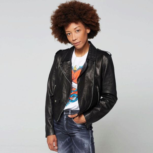 A S 98 Leather Jacket Katy Sale Jackets Nero Women