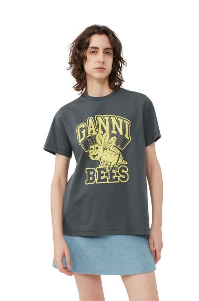 Ganni Relaxed Bee T-Shirt Women Tops