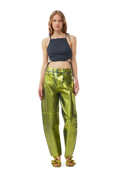 Green Foil Stary Jeans Women Denim Ganni
