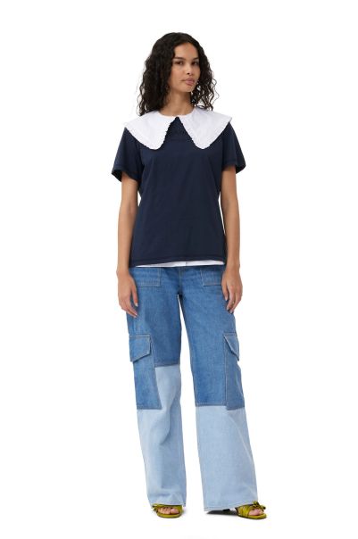 Mid Blue Vintage Angi Jeans Women Ganni Pants