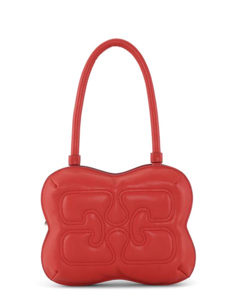 Red Butterfly Top Handle Bag Women Ganni Shoulder
