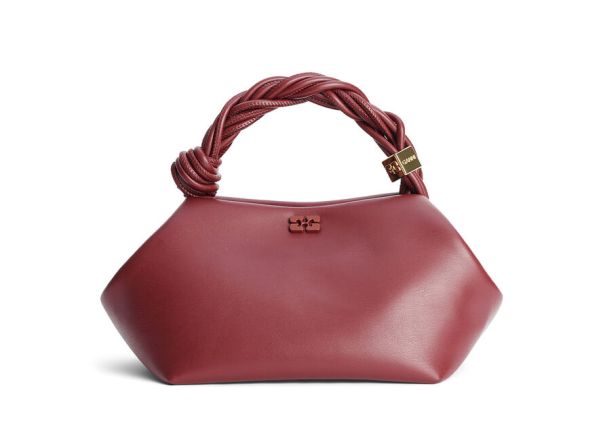 Women Top Handle Bags Burgundy Small Ganni Bou Bag