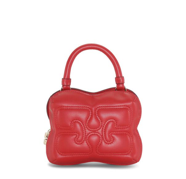 Ganni Small Red Butterfly Crossbody Bag Top Handle Bags Women