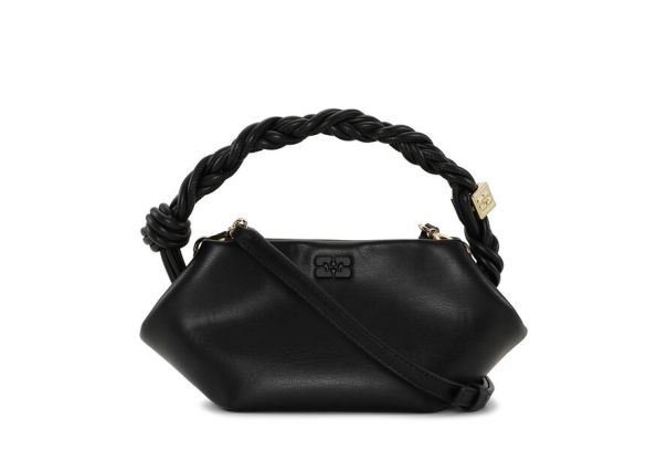 Black Mini Ganni Bou Bag Top Handle Bags Women