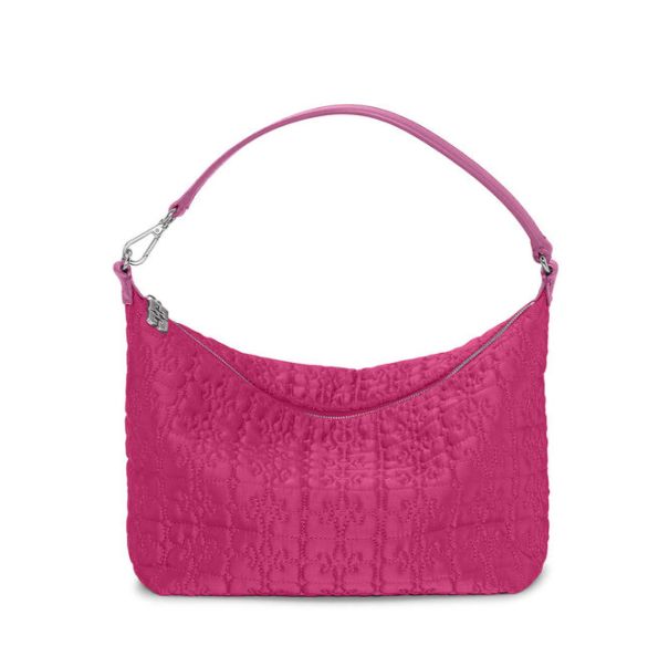 Women Pink Medium Butterfly Pouch Satin Bag Top Handle Bags Ganni
