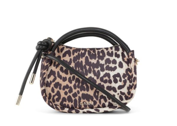 Ganni Women Mini Bags Leopard Mini Knot Bag