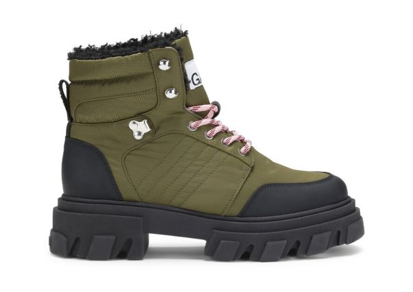 Women Ganni Shoes Lace-Up Hiking Boots