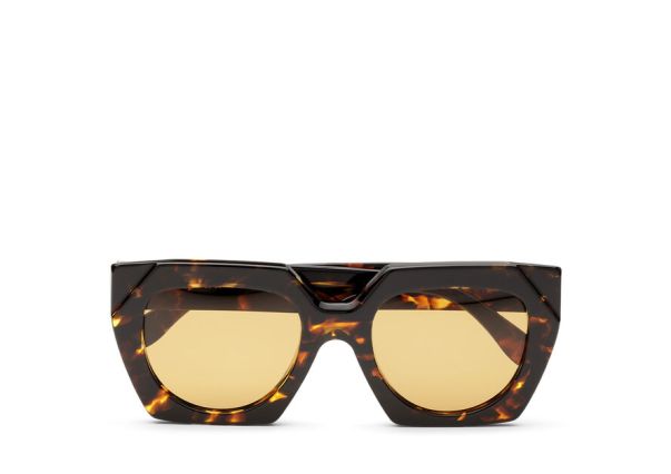 Brown Oversized Sunglasses Sunglasses Ganni Women